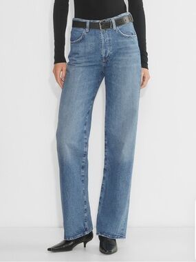 Citizens of Humanity Annina Jean Mid-Blue High-Rise Straight Leg Jeans